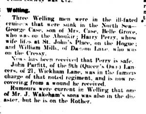 Bexleyheath Observer 25th September 1914